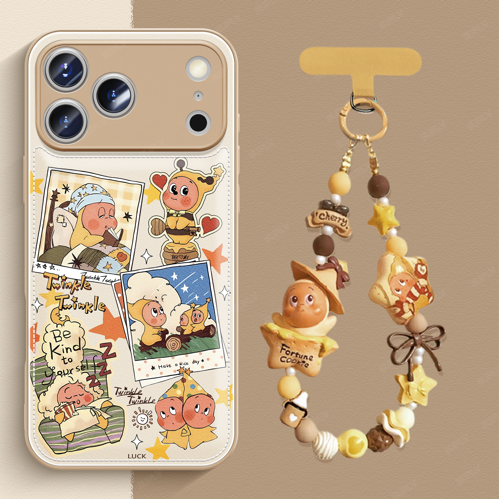 【秋冬小羊皮】可爱星星人手机壳