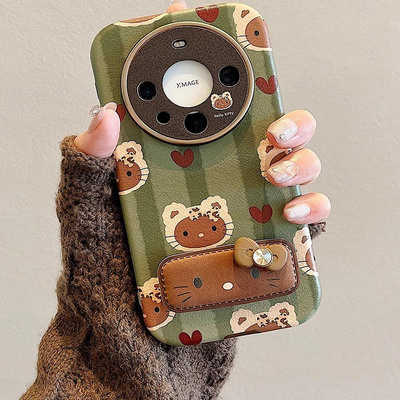 【秋冬皮质】支架手绳华为手机壳