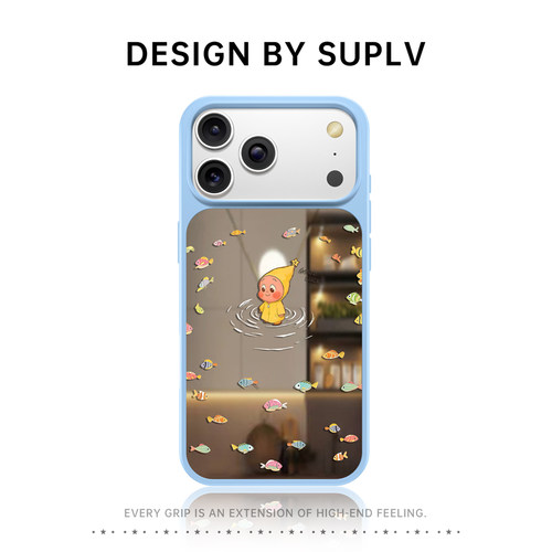 适用于苹果17promax新款镜面支架手机壳iPhone17磁吸高级感16pro散热13软边女15独特可爱14外壳防摔保护套Az
