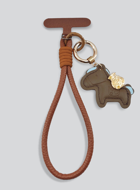 【高品质】美拉棕手机壳挂绳斜挎新款手腕编织短绳防丢橙色便携女高档垫片双扣绳适用苹果华为手机壳挂绳东