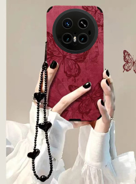 适用红色华为mate70pro手机壳新款mate70新年mate60pro小众高级感mate60喜庆50防摔40蝴蝶30创意全包保护套lv