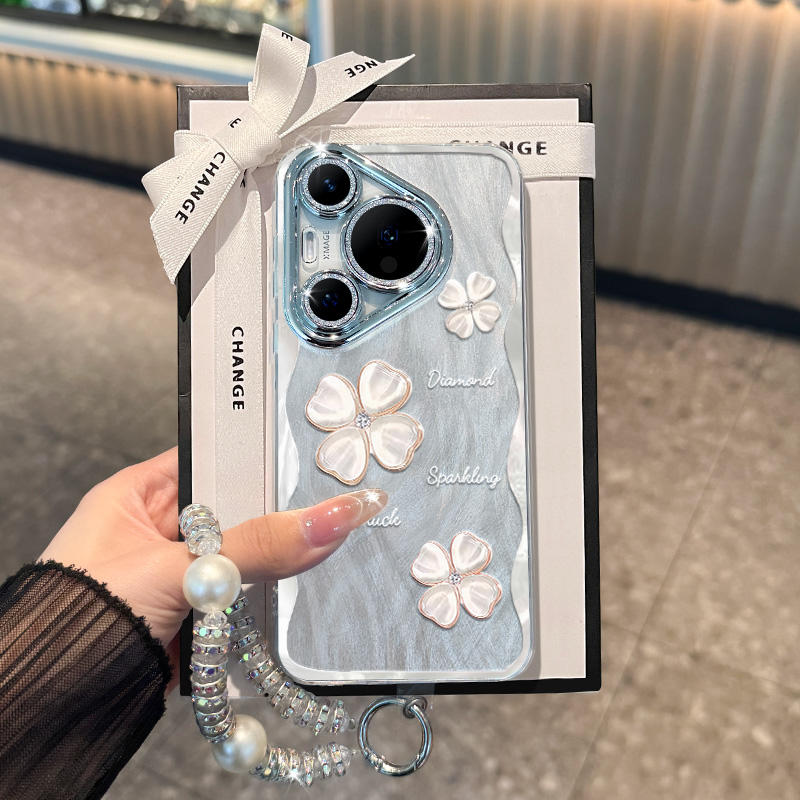 适用华为系列宝石花朵带镜头保护