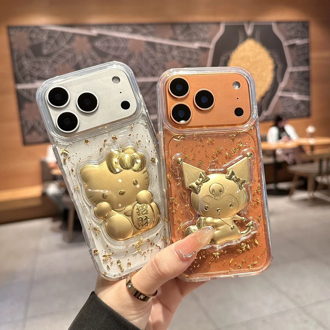 适用苹果17手机壳iPhone17promax女新款16pro金箔15男情侣高级感14plus可爱卡通13pm透明外壳12防摔保护套豪