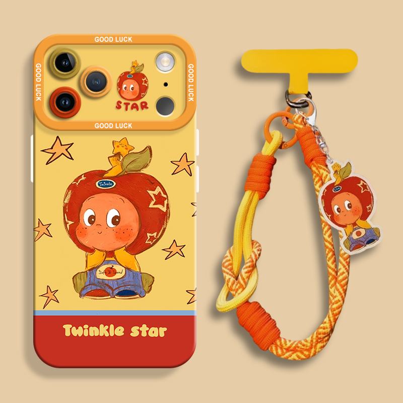 适用苹果17手机壳iphone17promax女新款16pro带手绳15pl镜头全包14硅胶软壳13高级感12好看超火防摔保护套东