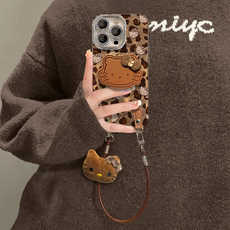 适用苹果17手机壳Phone17promax女新款16pro豹纹可爱15自带镜头膜14plus挂绳外壳13pm全包卡通12防摔保护套豪