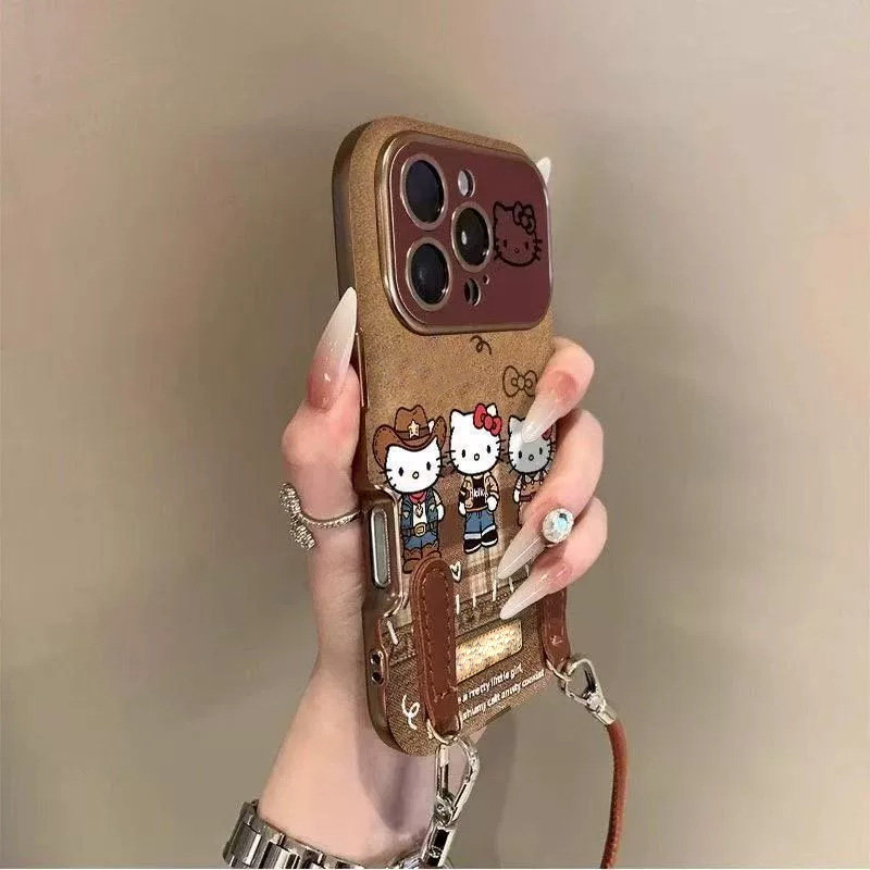 适用苹果18手机壳iphone18promax新款女17pro秋冬皮质带手链15超好看小众高级感14可爱13全包13防摔保护壳燕