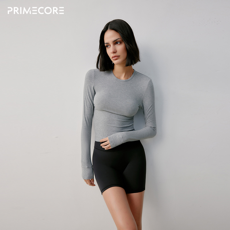 PRIMECORE丨P.C RIB 四季小圆领修身打底上衣运动T恤女 TW18-FRA怎么看?