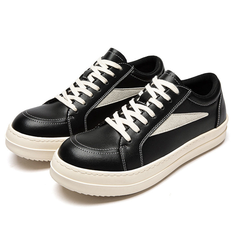 特大码2025春季小众新款皮面德训鞋学生45男鞋46休闲47厚底板鞋48,流行男鞋,休闲板鞋,淘宝优惠券,粉丝福利购,淘宝优惠卷