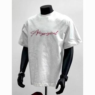 T恤男女款 夏季 纯棉印花短袖 字母印花美式 宽松百搭情侣打底衣 新款