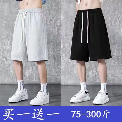 夏季短裤男加肥加大码中裤男宽松潮流五分裤胖子休闲运动纯棉中裤