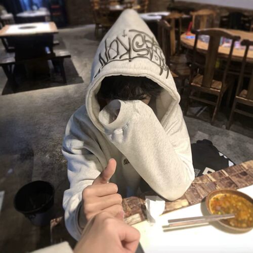 白灰色卫衣男2026新款秋冬国潮牌