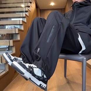 2026新款 薄款 户外美式 冲锋裤 裤 休闲裤 潮牌宽松直筒工装 子 防水男士