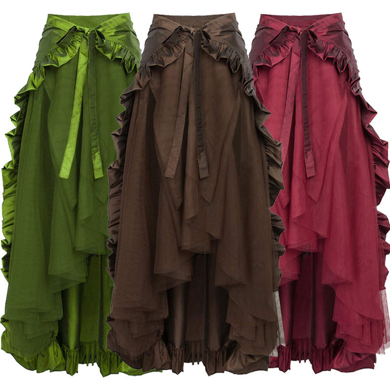 欧美复古哥特风露脐半身裙