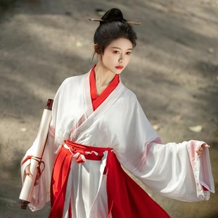 汉虞葵葵原创汉服女晋制双层交领上衣齐腰襦裙全套拍照古装日常