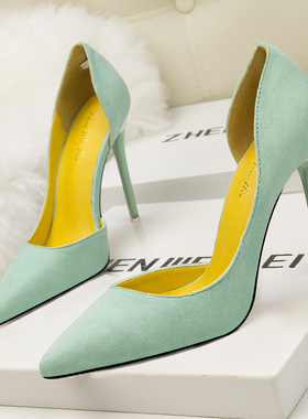 ladies sandals sexy high-heeled shoes 高跟女单鞋туфли