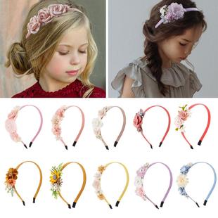 2/3Pc Head Flower Headband Girls Baby Flower Hairband  Pri