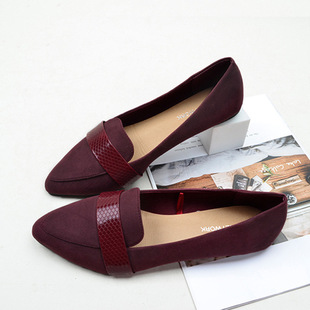 flat spring shoes women sole 百搭尖头平底女鞋 soft New