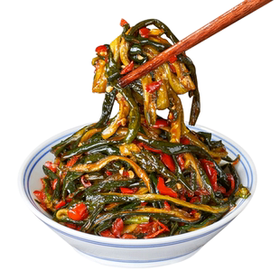 香辣剁椒脆爽黄瓜皮即食江西特产腌制酱菜咸菜辣椒酱开味下饭菜