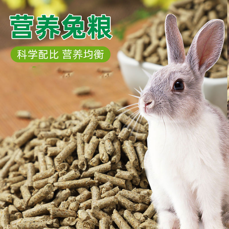兔粮侏儒兔饲料幼兔5斤装成兔育肥母兔妊娠哺乳颗粒全价饲料 - 实物图