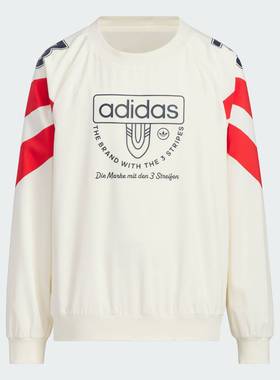 Adidas/阿迪达斯 大童亲子三叶草宽松长袖圆领卫衣套头衫 JX4722