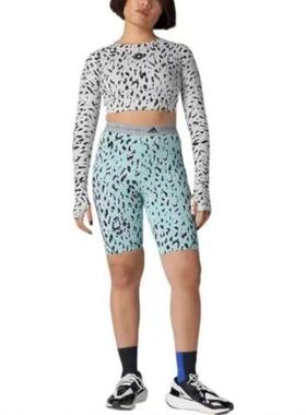 Adidas/阿迪达斯  ASMC CROP P 女运动健身紧身长袖T恤 HC6851