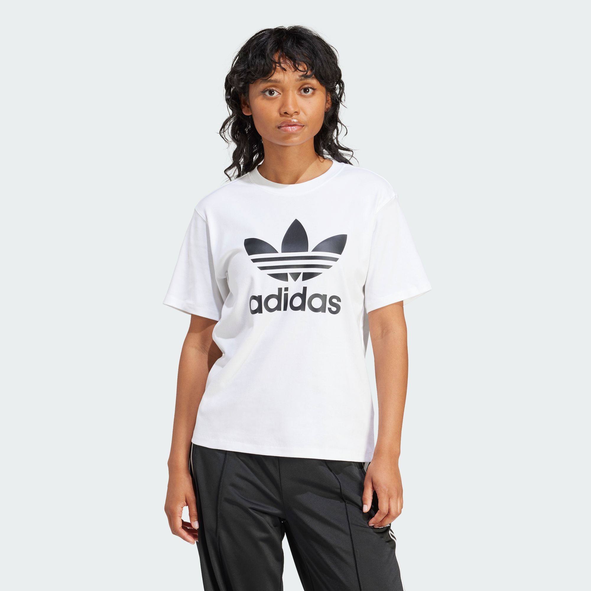 Adidas/阿迪达斯 女子三叶草 TEE 复古穿搭运动短袖T恤 IR9534,运动服/休闲服装,运动T恤,淘宝优惠券,粉丝福利购,淘宝优惠卷