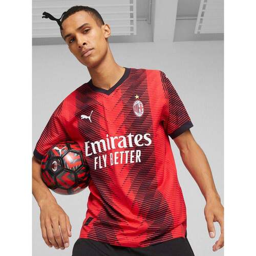 PUMA/彪马 男子运动T恤AC米兰主场球员版球衣 77038201