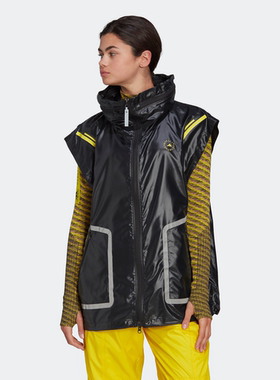 Adidas/阿迪达斯 女子TRUEPACE RUNNING 运动宽松连帽马甲 HI6052