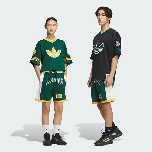 Adidas/阿迪达斯 男女三叶草经典复古篮球风运动短裤 JD6399