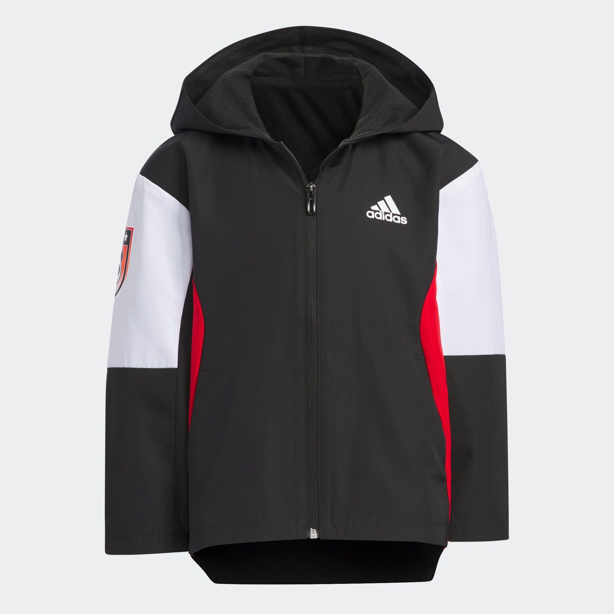 Adidas/阿迪达斯 儿童抗风透湿疏水运动连帽夹克外套 IA8261,运动服/休闲服装,运动茄克/外套,淘宝优惠券,粉丝福利购,淘宝优惠卷