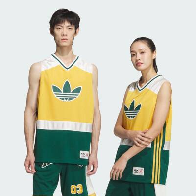 Adidas/阿迪达斯 男女三叶草 JERSEY 经典运动V领背心 JD6401