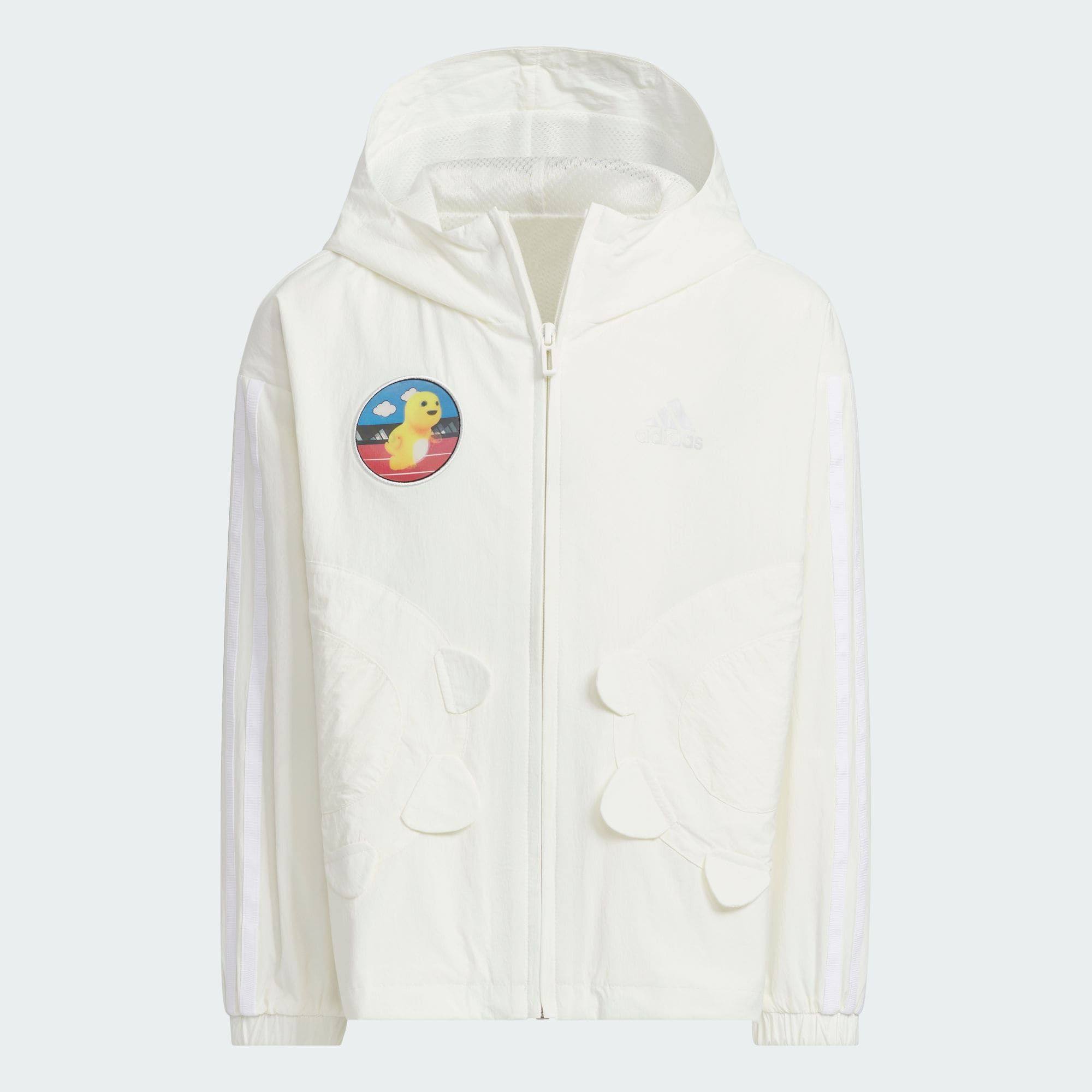 Adidas/阿迪达斯 儿童奶龙联名款休闲运动连帽夹克外套 JF1363,运动服/休闲服装,运动卫衣/套头衫,淘宝优惠券,粉丝福利购,淘宝优惠卷