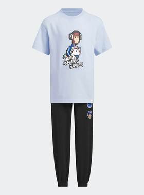 Adidas/阿迪达斯 儿童三叶草 GRAPHIC 运动短袖长裤 IX4369