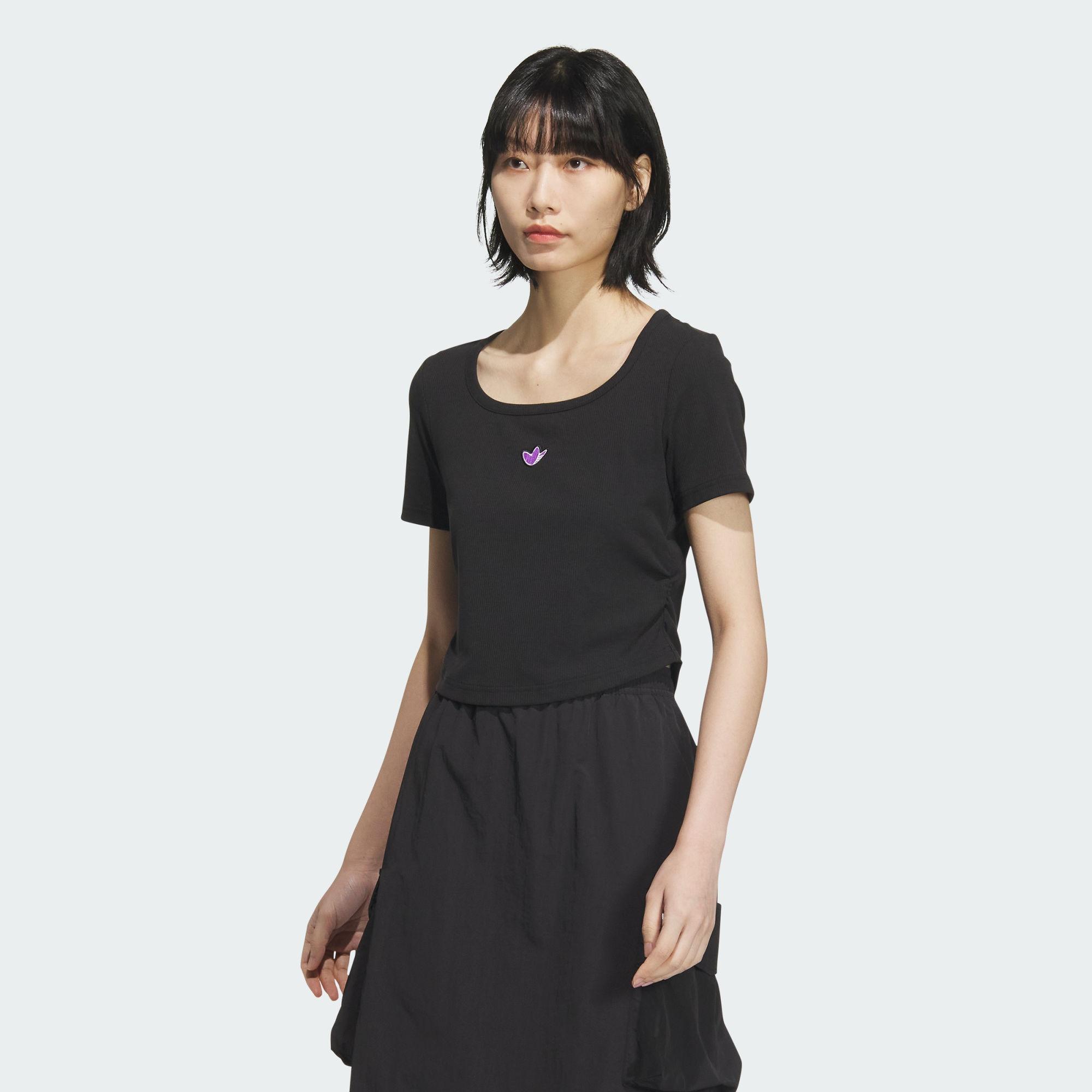 Adidas/阿迪达斯 女子三叶草针织运动短袖方领T恤 JM2707,运动服/休闲服装,运动T恤,淘宝优惠券,粉丝福利购,淘宝优惠卷