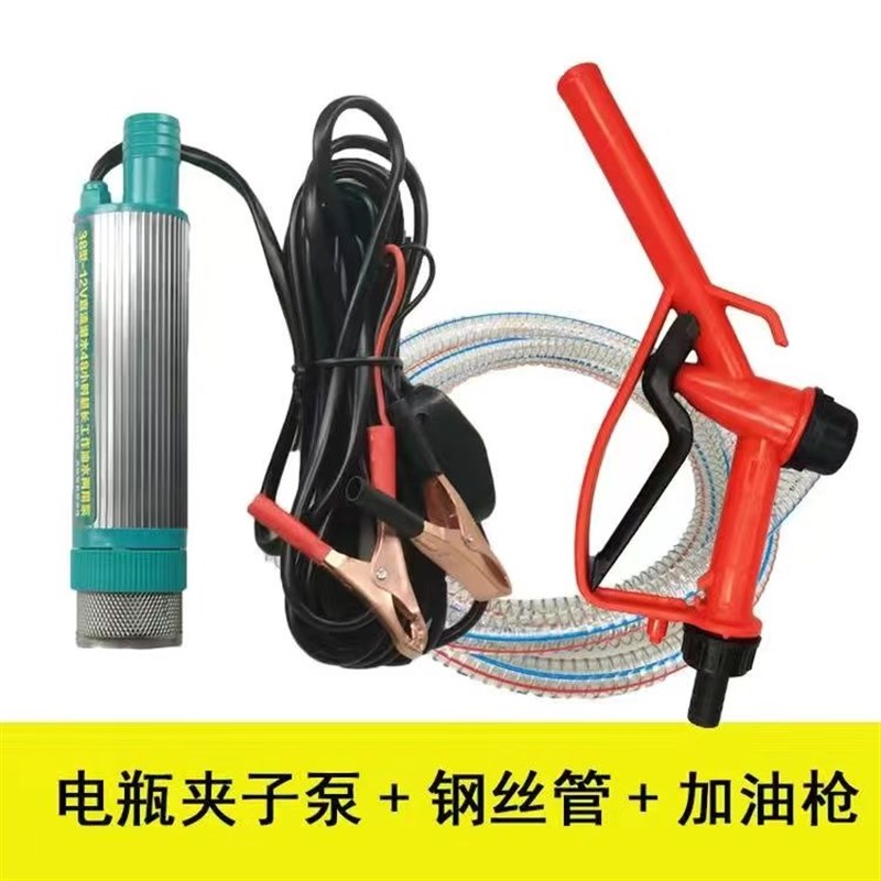 德国进口电动抽油泵12pV24V加油神器柴油油抽子吸油泵油枪小型加