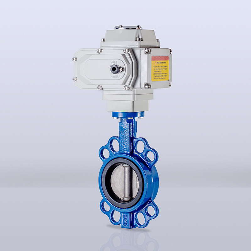 电动蝶阀D971X-16对夹式法兰软密封水阀切断阀不锈钢DN50/65/80