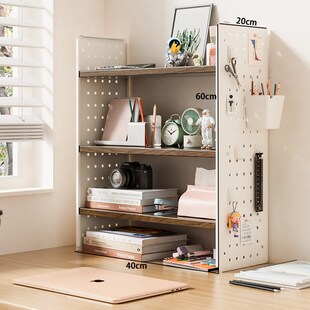 桌上置物架洞洞板桌面书架办公室工位多层收纳架学生宿舍架子造型