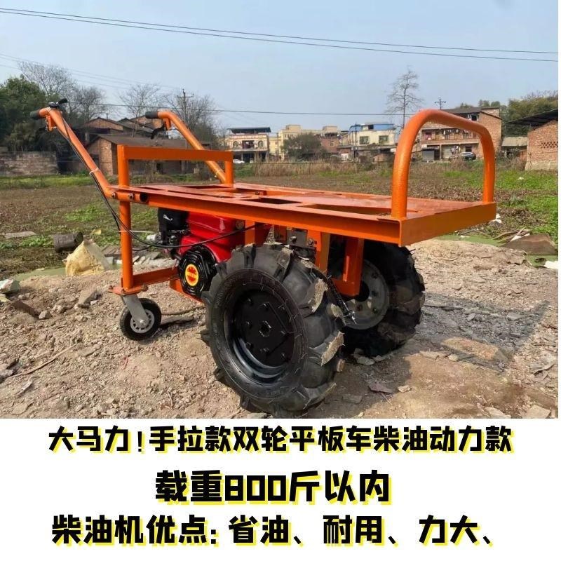 汽油电动柴油三轮车果园鸡公车A工地独轮运输车手推车山地爬坡农