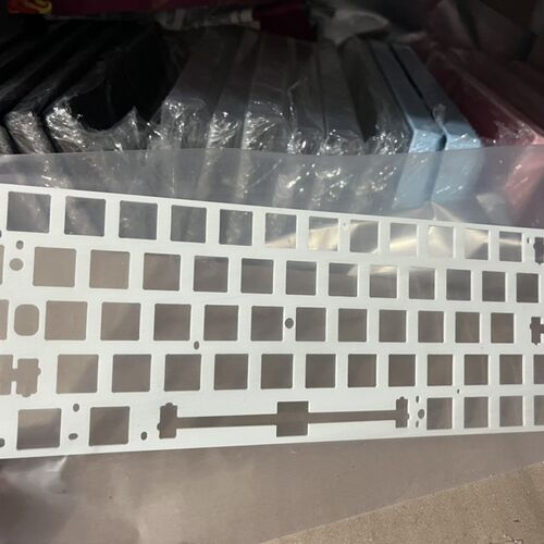 GH60 左移64键定位板 PC POM材质 61键金属阳极 兼容60外壳