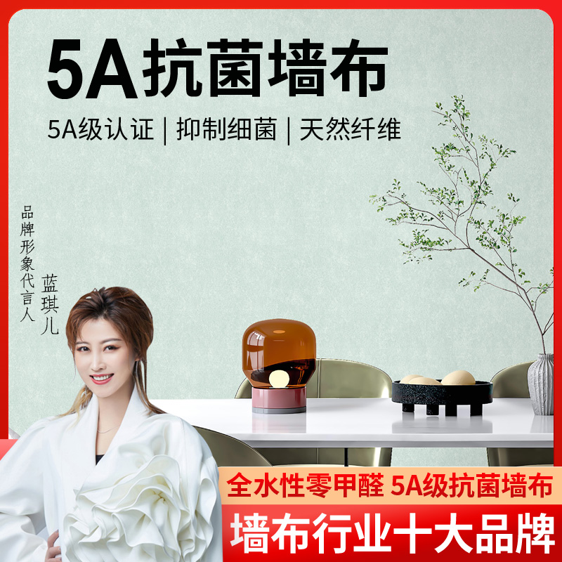 2024年新款进口5A级抗菌环保健康加厚特厚120g无妨色织防水墙布