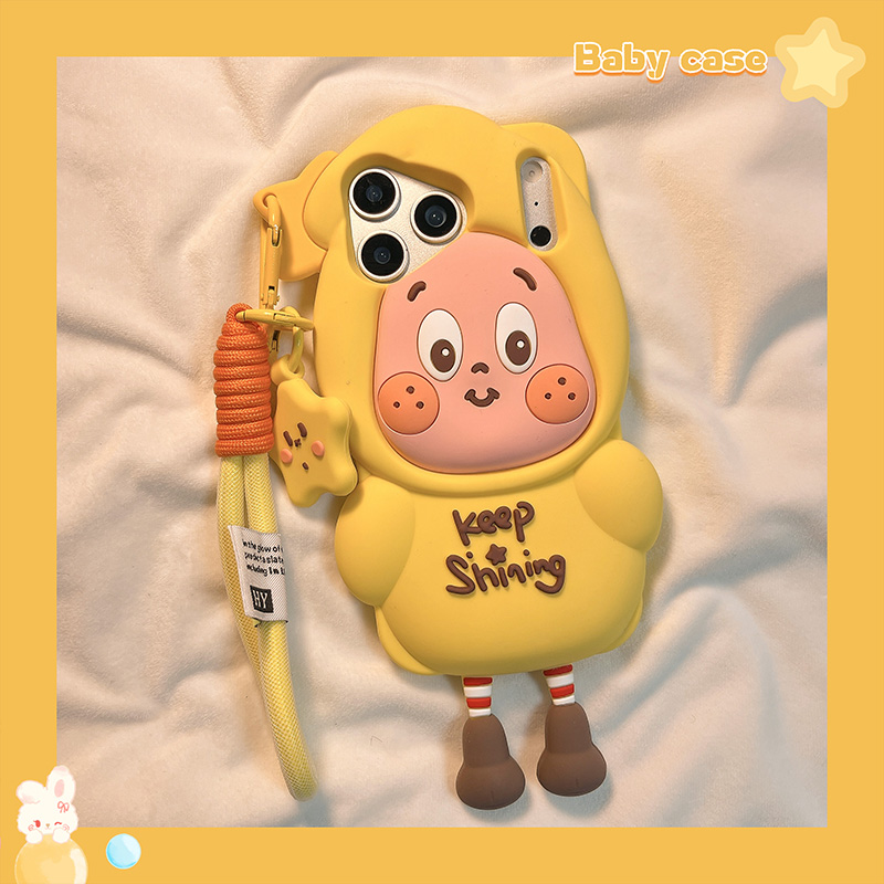 可爱卡通星星人适用苹果手机壳