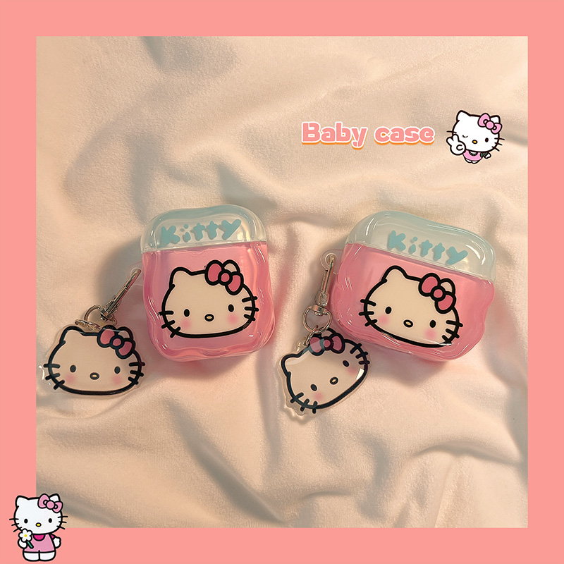 可爱卡通kitty猫适用苹果耳机壳