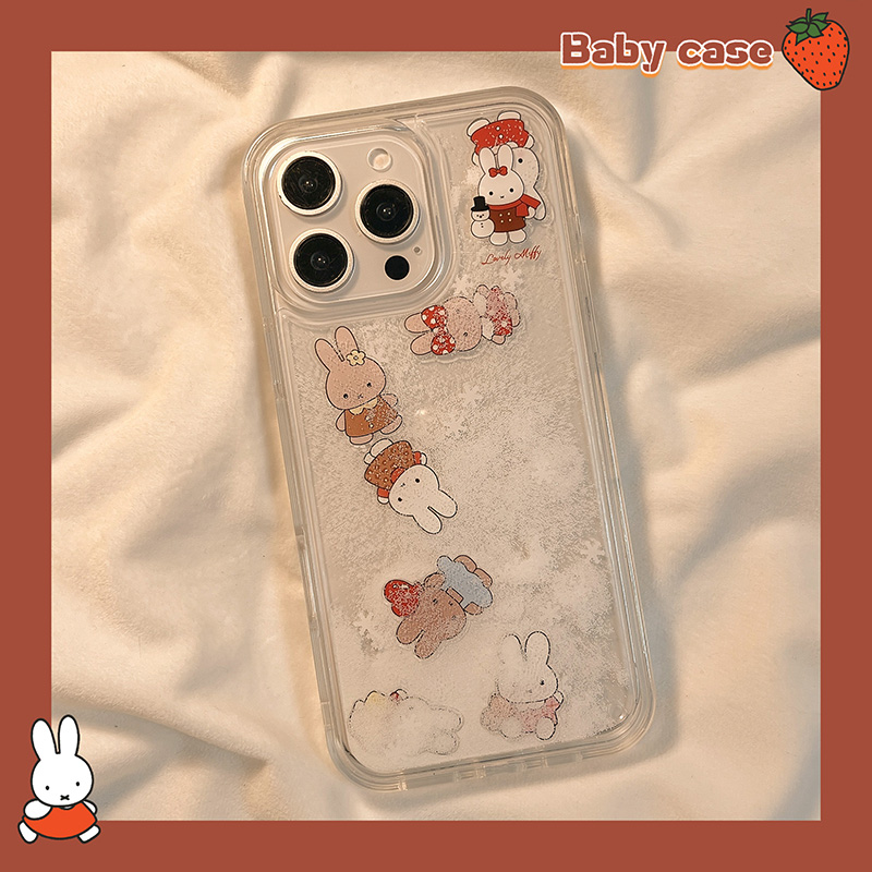 冬日流沙米菲兔适用苹果手机壳