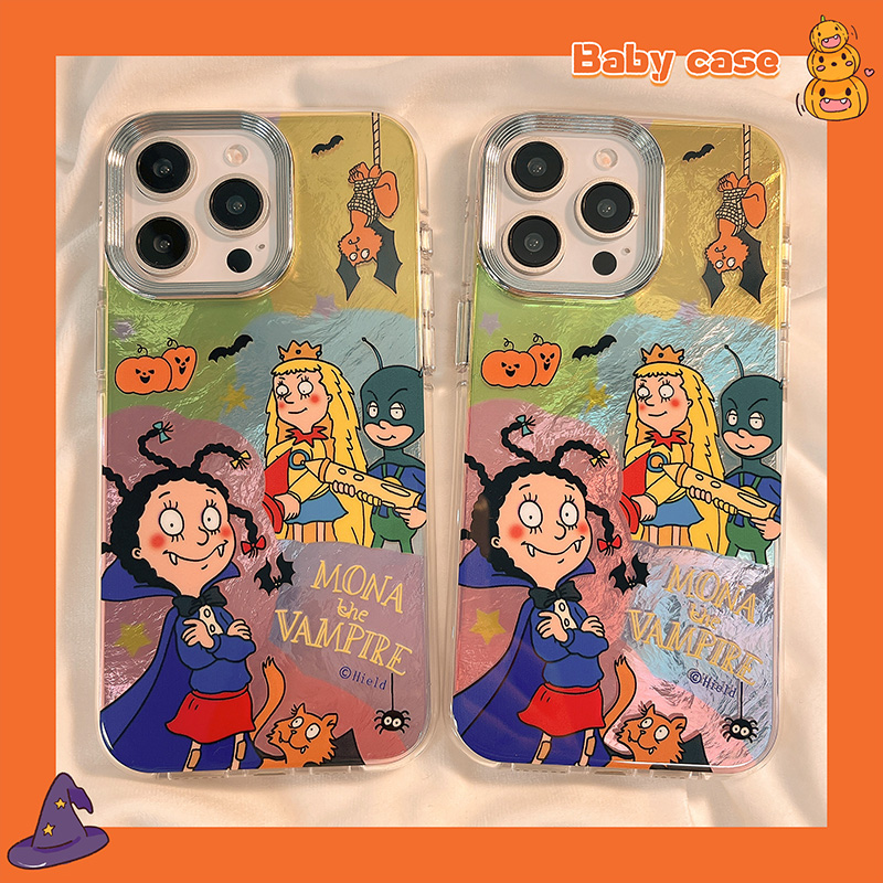 卡通小魔女蒙娜适用苹果手机壳