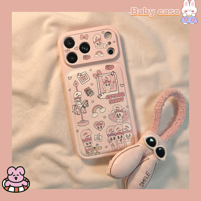 北比少女粉色艾丝乐兔子适用苹果17pro手机壳iphone16promax新款15带挂绳17卡通14pm可爱16日韩15pro全包皮质,3C数码配件,手机保护套/壳,淘宝优惠券,粉丝福利购,淘宝优惠卷
