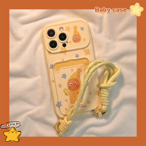 可爱星星人卡包适用苹果手机壳