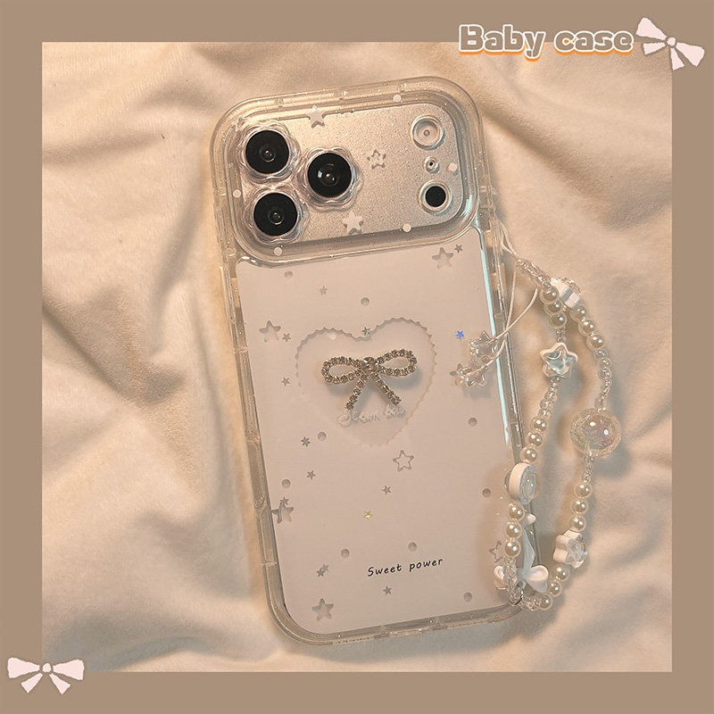 北比ins韩风镂空爱心立体蝴蝶结适用iphone17pro手机壳苹果16promax新款15带链条17少女14简约15pm闪粉16全包,3C数码配件,手机保护套/壳,淘宝优惠券,粉丝福利购,淘宝优惠卷