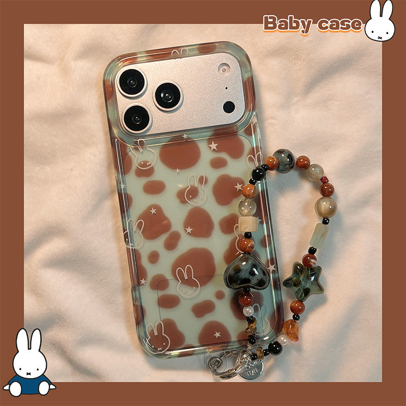 ins韩风豹纹米菲适用苹果手机壳