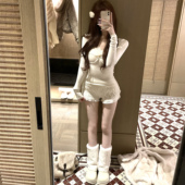 井井 高腰显瘦短款 夹心奶油麻花 你 针织麻花短裤 秋冬女修身 裤