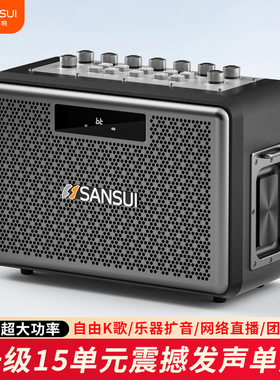 山水X900专业乐器音响蓝牙直播大功率户外便携音箱K歌声卡一体机